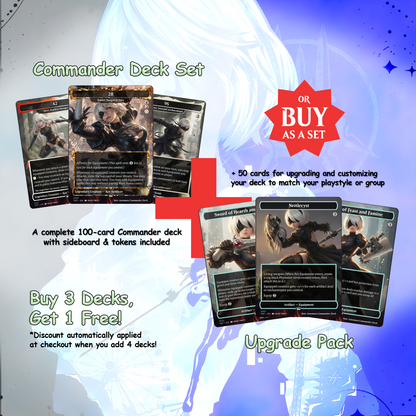 Neir: Automata Commander cEDH Deck - Fate - Grand Oder Commander Magic Commander - Magic Proxy Deck with 160+ Unique Cards - Custom Cards MTG Proxy for Casual Play