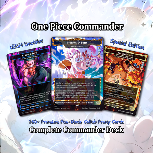 O.n.e P.i.e.c.e Commander cEDH Deck - O.n.e P.i.e.c.e Commander Magic Commander - Magic Proxy Deck with 160+ Unique Cards - Custom Cards MTG Proxy for Casual Play