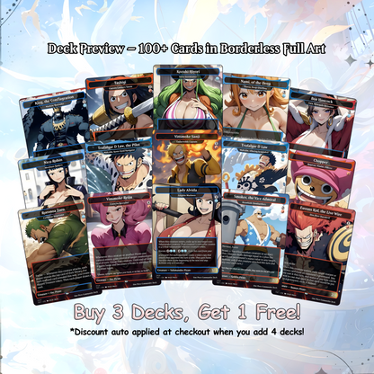 Complete Anime Pirate Tribal Deck, Custom Gift EDH Deck, Custom A.n.i.m.e O.P Pirate Deck, Treasure Tokens, A.d.m.i.r.a.l B.r.a.s.s Unsinkable