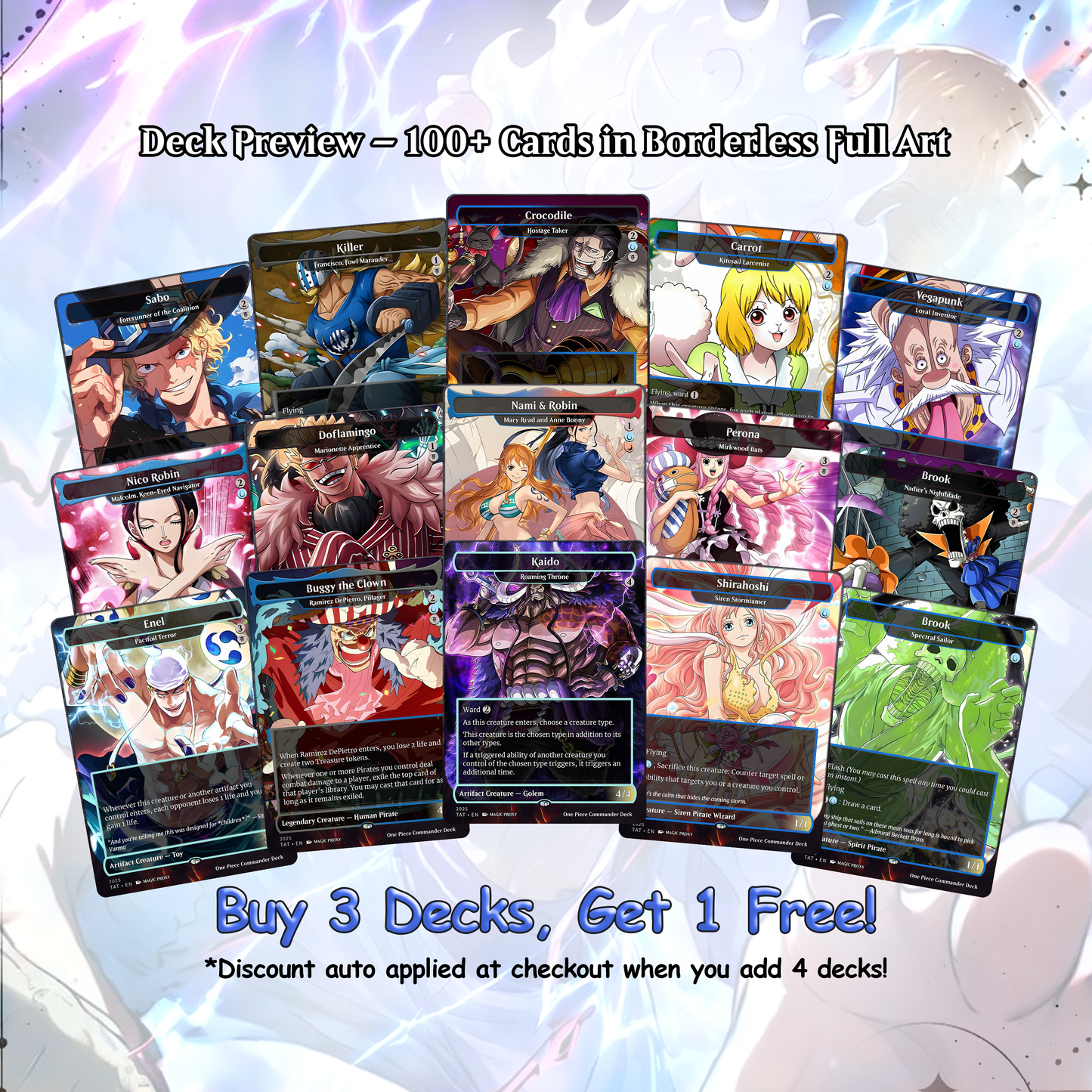 O.n.e P.i.e.c.e Commander cEDH Deck - O.n.e P.i.e.c.e Commander Magic Commander - Magic Proxy Deck with 160+ Unique Cards - Custom Cards MTG Proxy for Casual Play