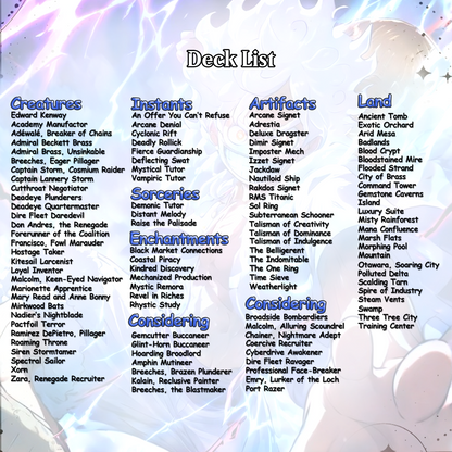 O.n.e P.i.e.c.e Commander cEDH Deck - O.n.e P.i.e.c.e Commander Magic Commander - Magic Proxy Deck with 160+ Unique Cards - Custom Cards MTG Proxy for Casual Play