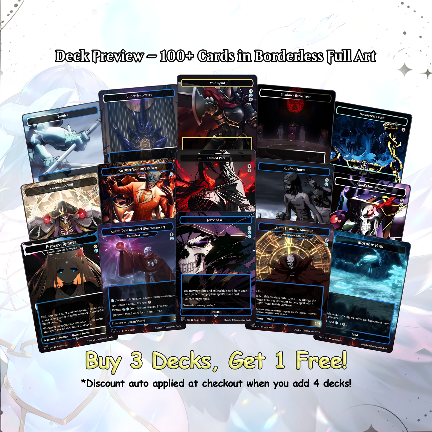 Overlord Commander cEDH Deck - Overlord Commander Magic Commander - Magic Proxy Deck with 160+ Unique Cards - Custom Cards MTG Proxy for Casual Play