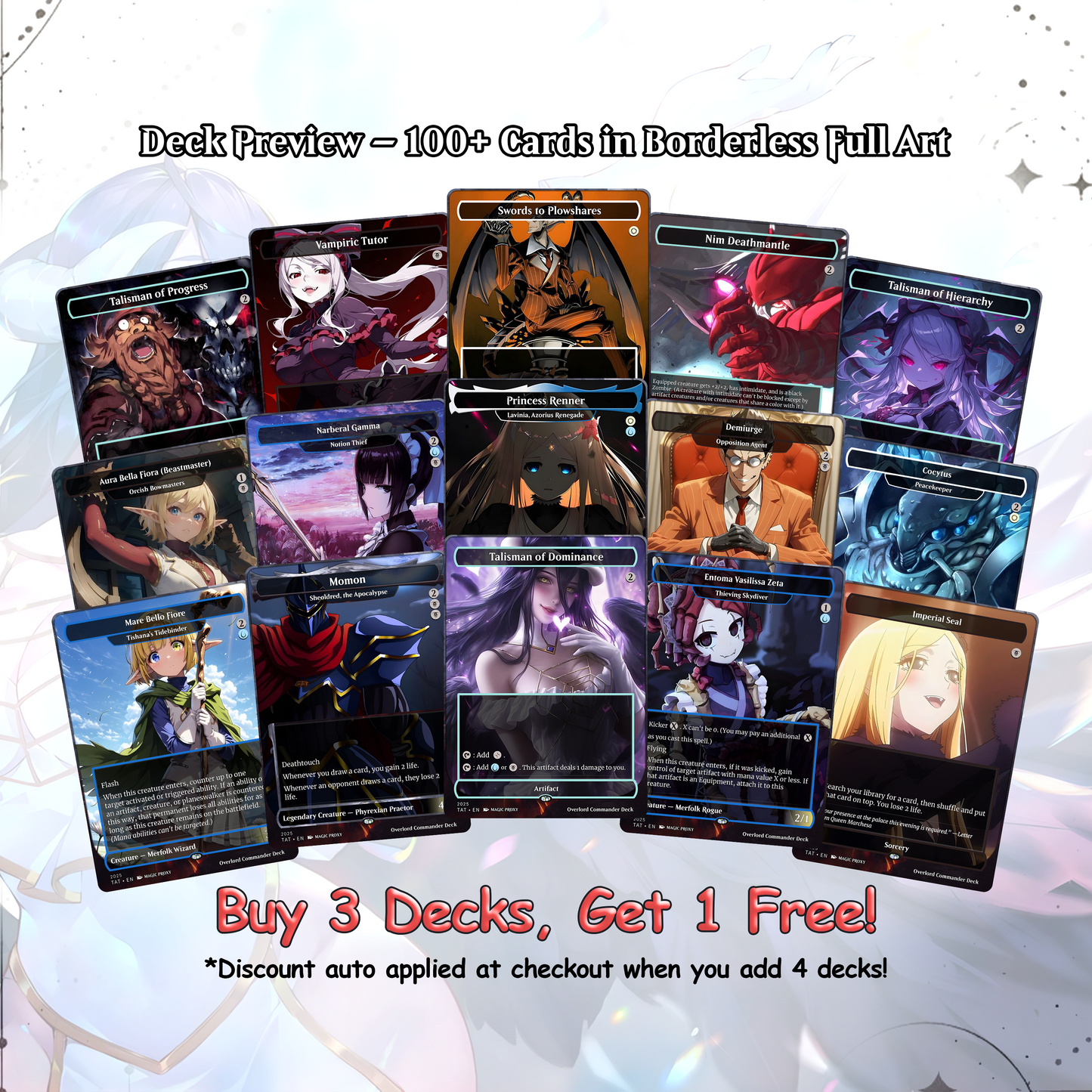 Overlord Commander cEDH Deck - Overlord Commander Magic Commander - Magic Proxy Deck with 160+ Unique Cards - Custom Cards MTG Proxy for Casual Play