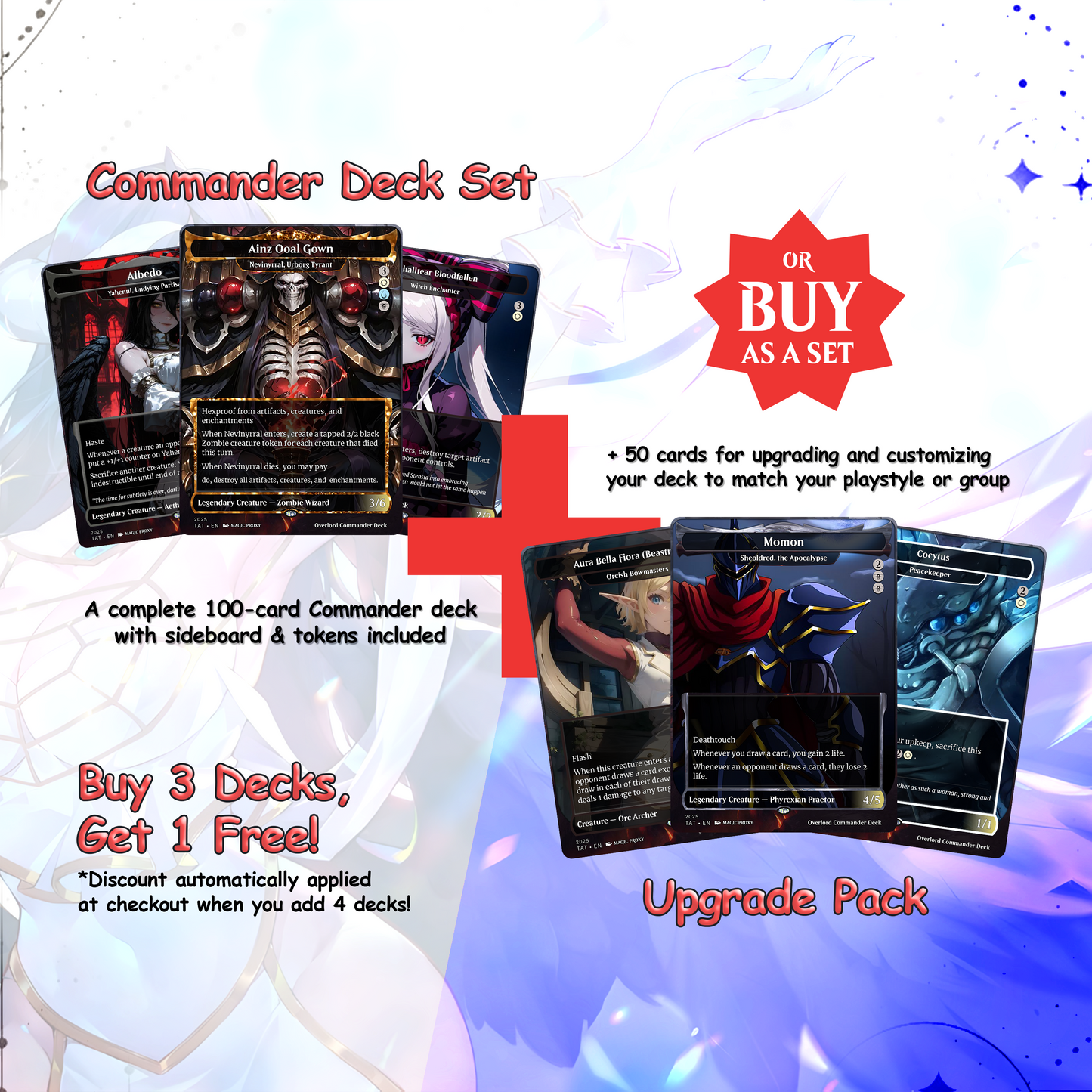 Overlord Commander cEDH Deck - Overlord Commander Magic Commander - Magic Proxy Deck with 160+ Unique Cards - Custom Cards MTG Proxy for Casual Play