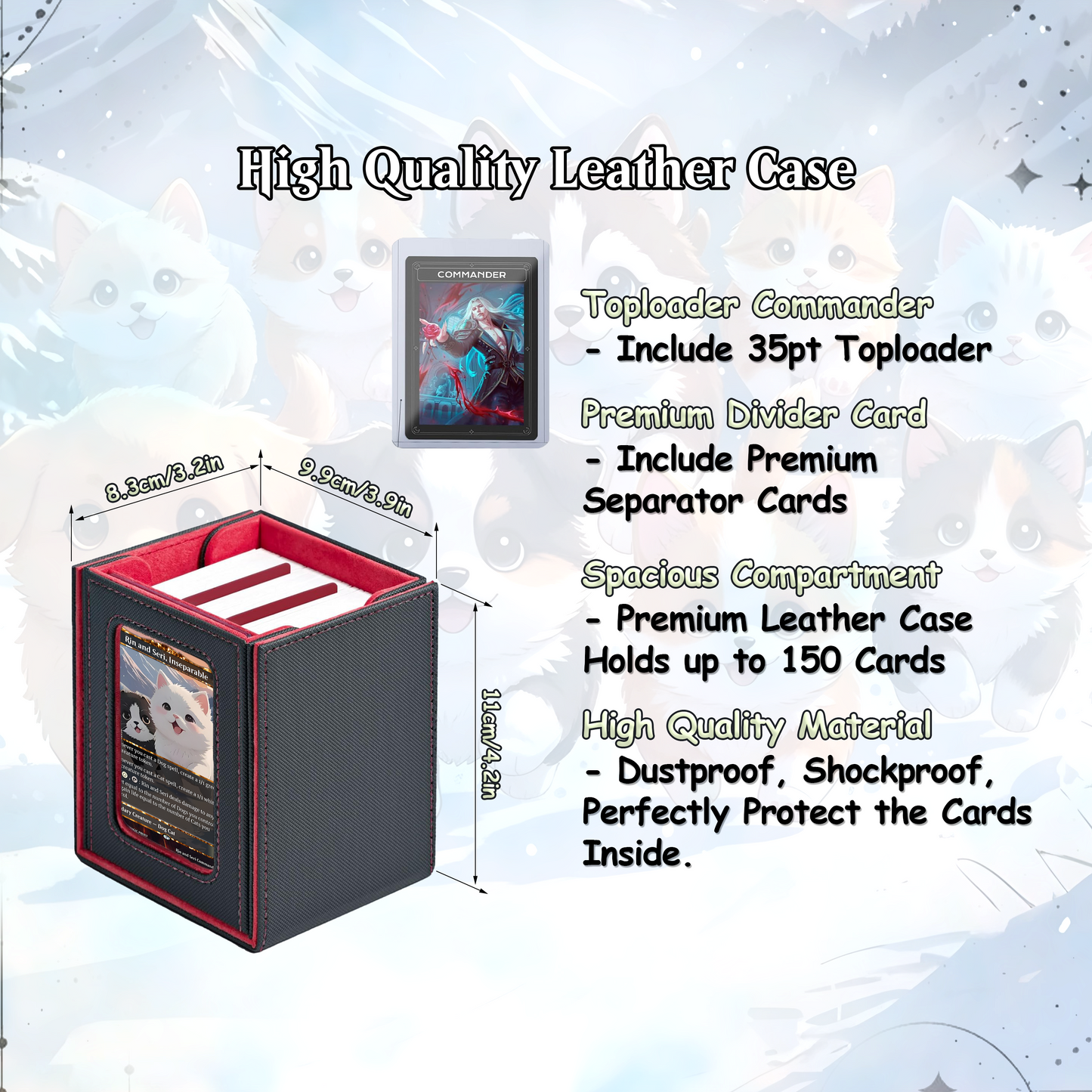 Rin and Seri Cat Dog Proxy Commander EDH Deck, 100 Cards + 8 Free Tokens | Cute Custom Full Art | MuraProxyArt