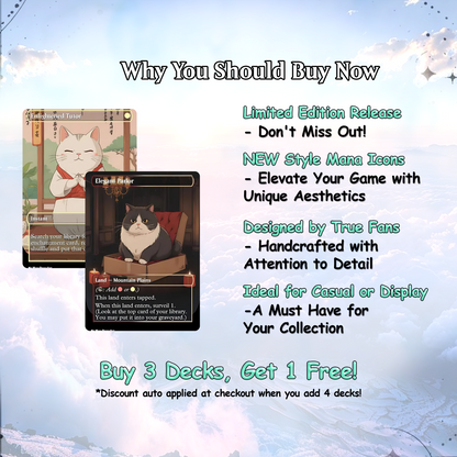 Rin and Seri Cat Dog Proxy Commander EDH Deck, 100 Cards + 8 Free Tokens | Cute Custom Full Art | MuraProxyArt