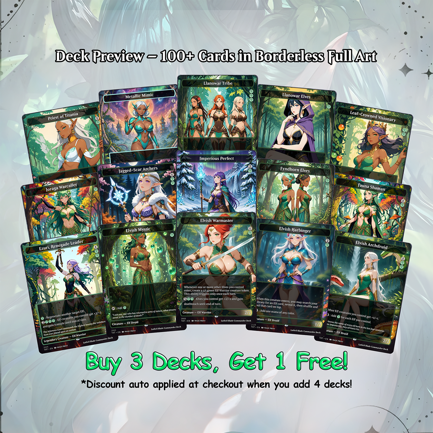 Lathril Blade of the Elves Anime Waifu Ready to Play Proxy Commander Deck Custom Proxy EDH Elf Tribal Elves High Quality Cards