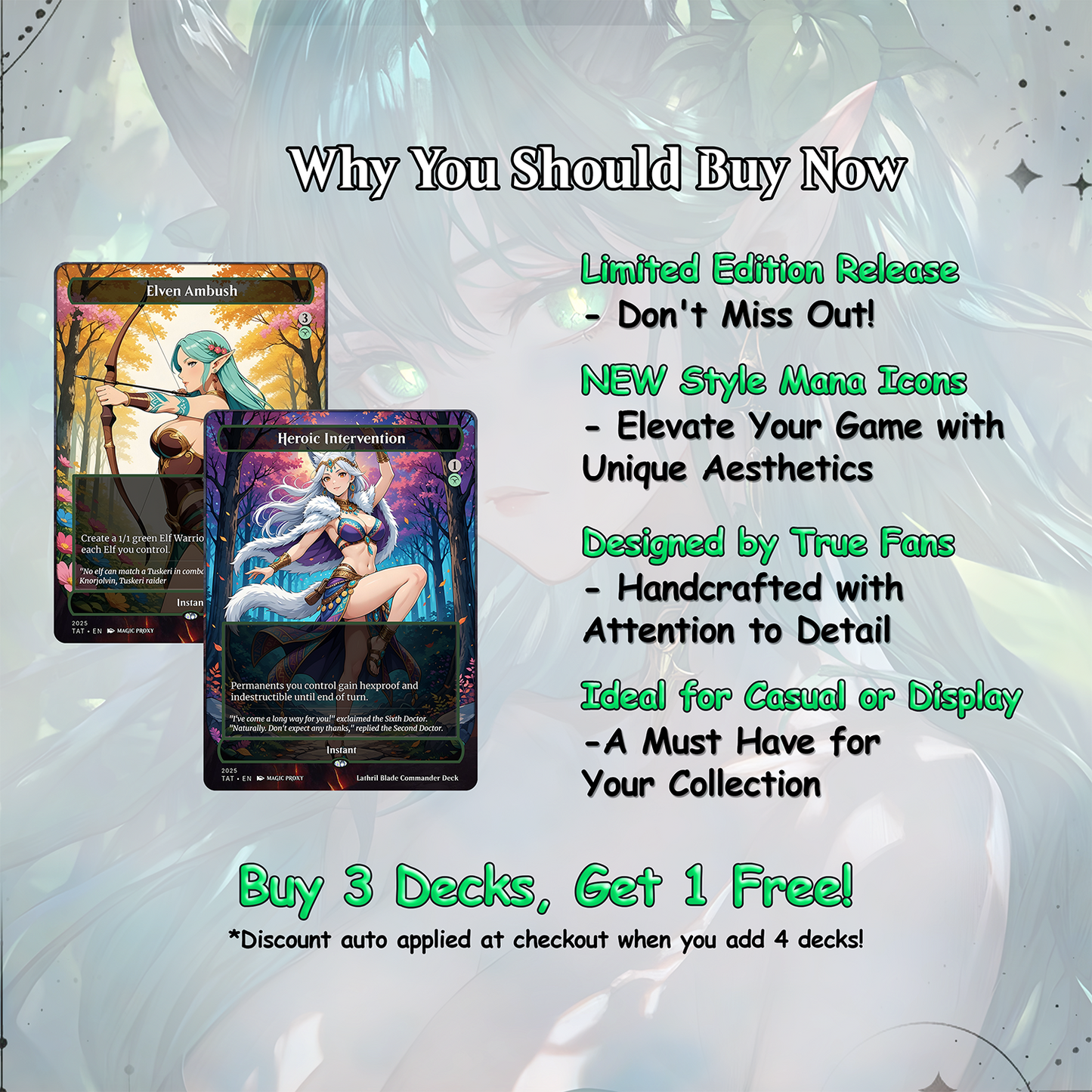 Lathril Blade of the Elves Anime Waifu Ready to Play Proxy Commander Deck Custom Proxy EDH Elf Tribal Elves High Quality Cards