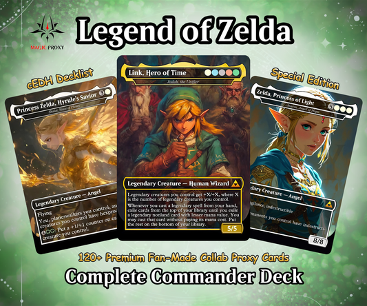 Saviors of Hyrule Commander cEDH Deck - Saviors of Hyrule Commander Magic Commander - Magic Proxy Deck with 160+ Unique Cards - Custom Cards MTG Proxy for Casual Play