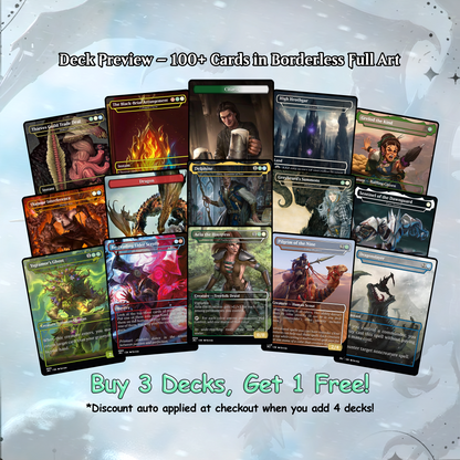 Skyrim Themed Commander Deck Proxies, Multi Colour Combo, 120+ Unique Cards, Quality Custom Card Proxy for Commander EDH