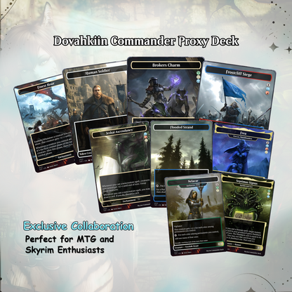 Skyrim Themed cEDH Deck - Skyrim Themed Magic Commander - Magic Proxy Deck with 160+ Unique Cards - Custom Cards MTG Proxy for Casual Play