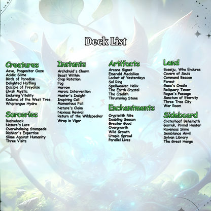 Ooze Tribal / Slime Storm Anime Style Waifu Proxy Commander Deck Special Edition Custom MTG EDH Deck English High Quality Cards