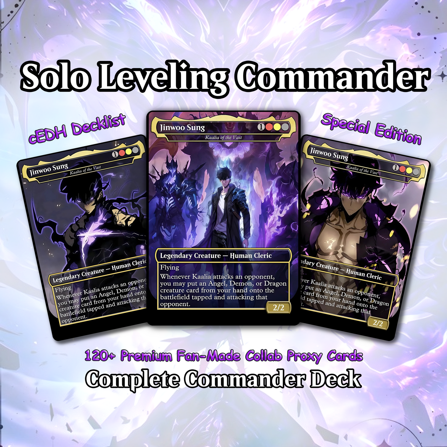 Solo Leveling Commander Deck • Solo Leveling Proxy Card • Custom Mtg Proxies • Mtg Proxy • Mtg Deck Box