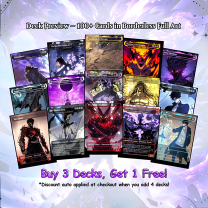 Solo Leveling Commander Deck • Solo Leveling Proxy Card • Custom Mtg Proxies • Mtg Proxy • Mtg Deck Box