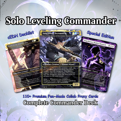 Solo Leveling Proxy EDH | Jinwoo Sung Commander | Anime-Inspired Custom MTG Cards