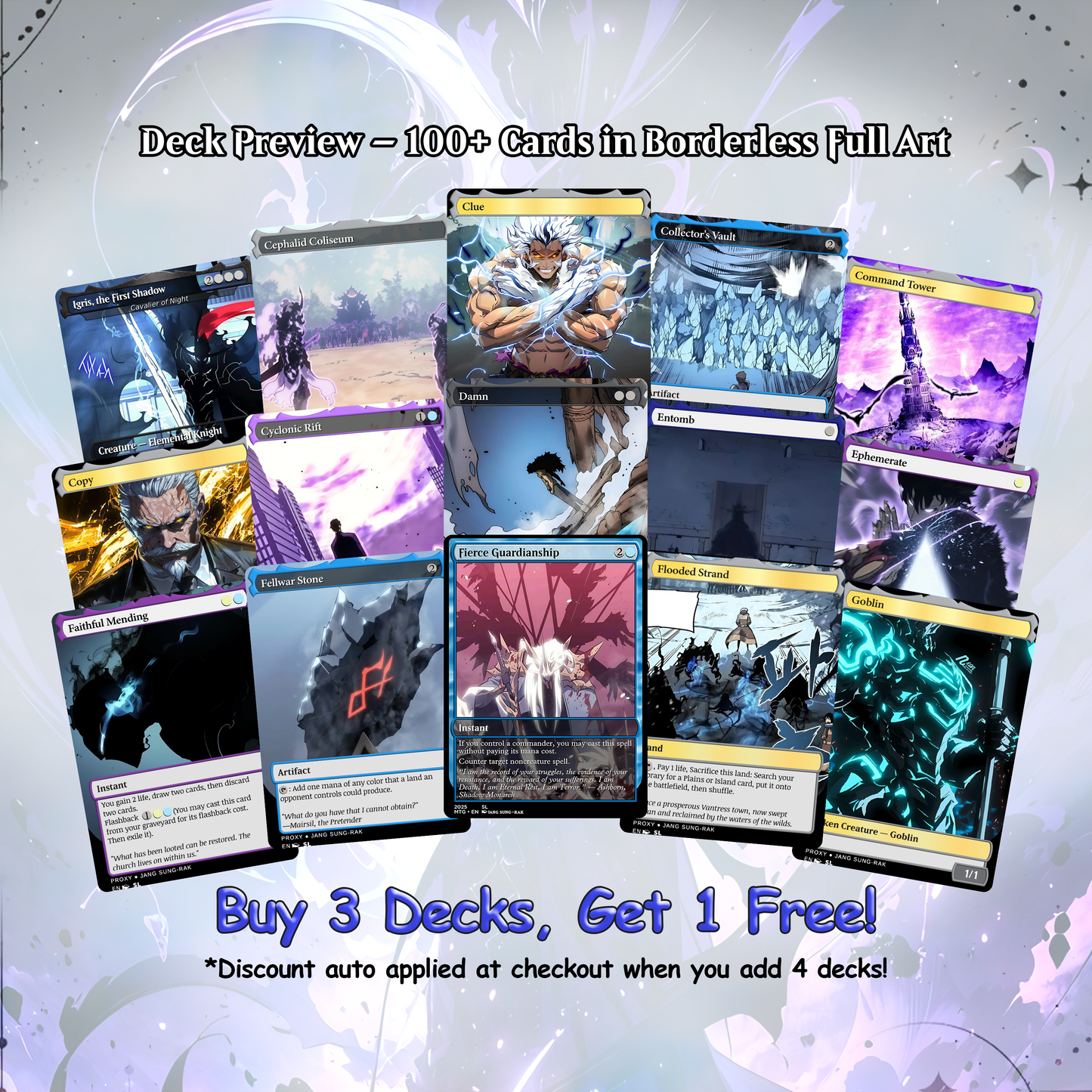 Solo Leveling Proxy EDH | Jinwoo Sung Commander | Anime-Inspired Custom MTG Cards