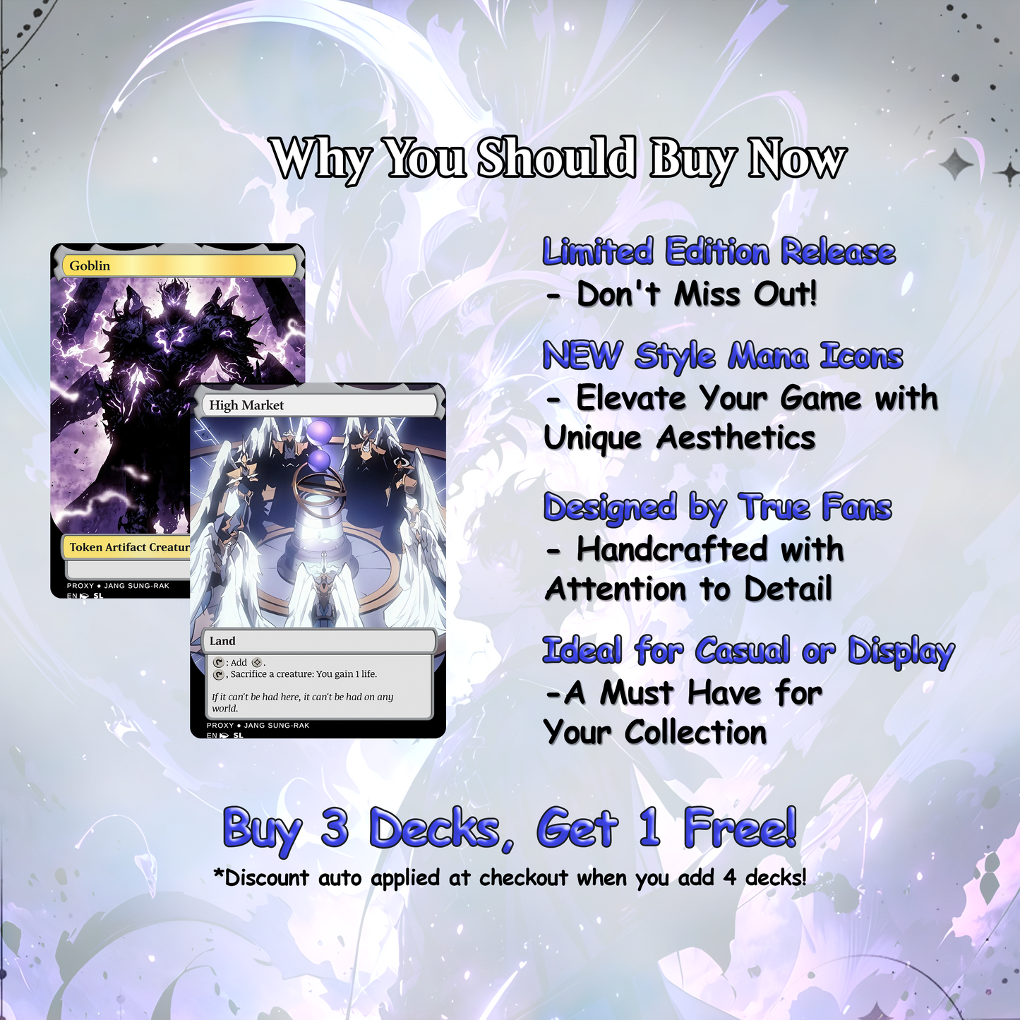 Solo Leveling Proxy EDH | Jinwoo Sung Commander | Anime-Inspired Custom MTG Cards