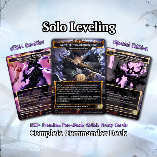 Solo Leveling cEDH Deck - Solo Leveling Magic Commander - Magic Proxy Deck with 170+ Unique Cards - Custom Cards MTG Proxy for Casual Play