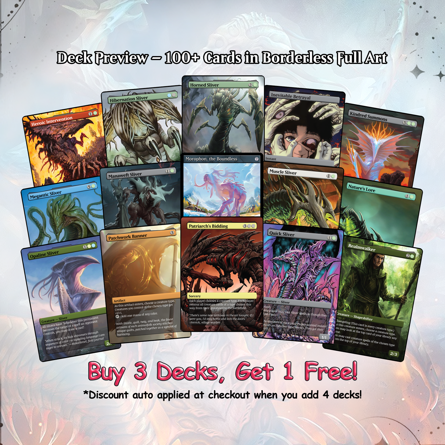 The First Sliver Custom Commander Deck - Proxy - Perfect Magic Gift - Tokens Included - Sliver Tribal Deck - Premium 110 card EDH Deck