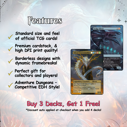 The First Sliver Custom Commander Deck - Proxy - Perfect Magic Gift - Tokens Included - Sliver Tribal Deck - Premium 110 card EDH Deck