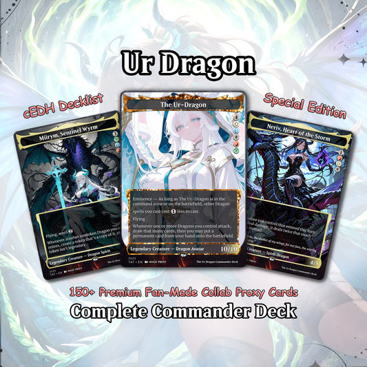 The Ur Dragon Commander cEDH Deck - The Ur Dragon Commander Magic Commander - Magic Proxy Deck with 150+ Unique Cards - Custom Cards MTG Proxy for Casual Play
