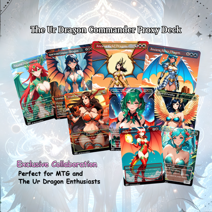 The Ur Dragon Anime Waifu Proxy Commander Deck Custom Proxy EDH Dragon Tribal English High Quality Cards