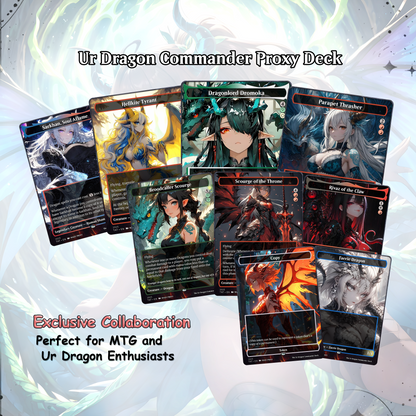 The Ur Dragon Commander cEDH Deck - The Ur Dragon Commander Magic Commander - Magic Proxy Deck with 150+ Unique Cards - Custom Cards MTG Proxy for Casual Play