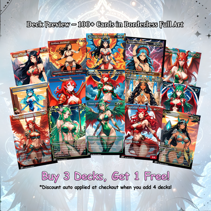 The Ur Dragon Anime Waifu Proxy Commander Deck Custom Proxy EDH Dragon Tribal English High Quality Cards