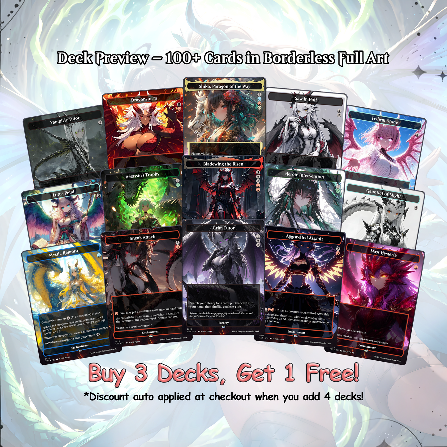 The Ur Dragon Commander cEDH Deck - The Ur Dragon Commander Magic Commander - Magic Proxy Deck with 150+ Unique Cards - Custom Cards MTG Proxy for Casual Play