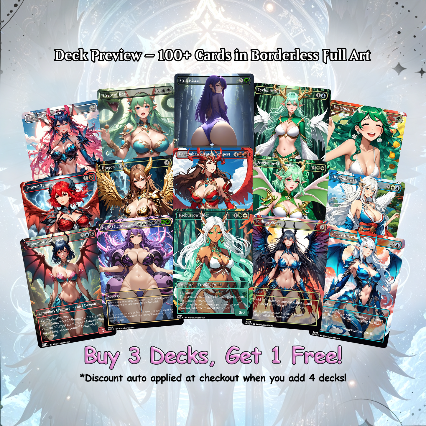 The Ur Dragon Anime Waifu Proxy Commander Deck Custom Proxy EDH Dragon Tribal English High Quality Cards