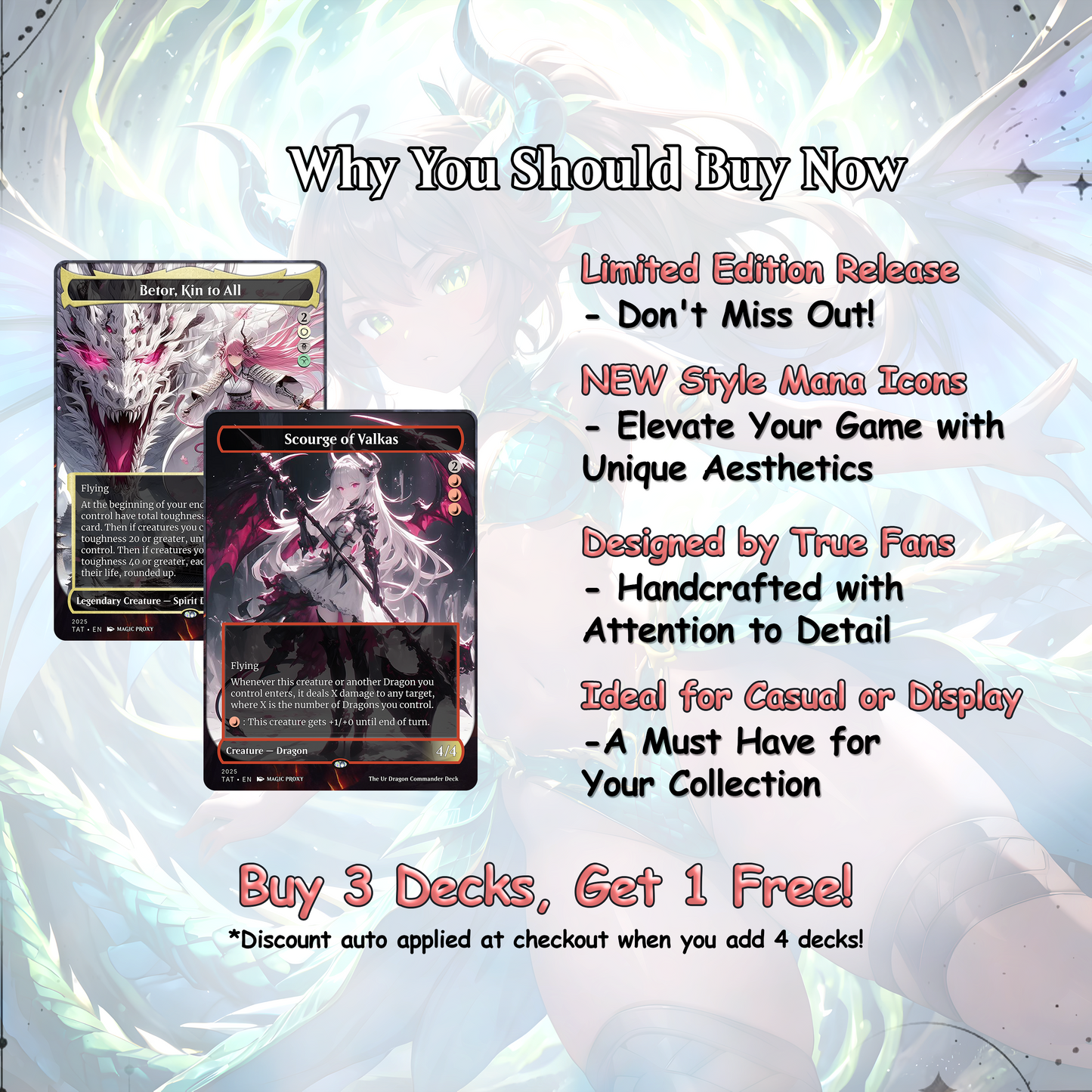 The Ur Dragon Commander cEDH Deck - The Ur Dragon Commander Magic Commander - Magic Proxy Deck with 150+ Unique Cards - Custom Cards MTG Proxy for Casual Play