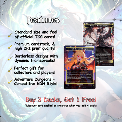 The Ur Dragon Commander cEDH Deck - The Ur Dragon Commander Magic Commander - Magic Proxy Deck with 150+ Unique Cards - Custom Cards MTG Proxy for Casual Play