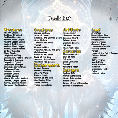 The Ur Dragon Anime Waifu Proxy Commander Deck Custom Proxy EDH Dragon Tribal English High Quality Cards