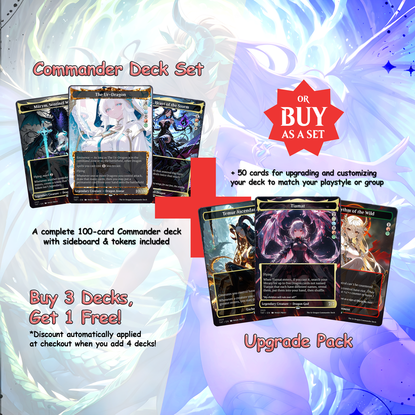 The Ur Dragon Commander cEDH Deck - The Ur Dragon Commander Magic Commander - Magic Proxy Deck with 150+ Unique Cards - Custom Cards MTG Proxy for Casual Play