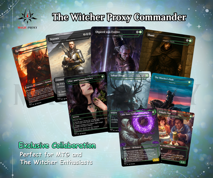 The Witcher Commander cEDH Deck - The Witcher Commander Magic Commander - Magic Proxy Deck with 160+ Unique Cards - Custom Cards MTG Proxy for Casual Play