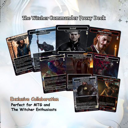 The Witcher Commander cEDH Deck - The Witcher Commander Magic Commander - Magic Proxy Deck with 160+ Unique Cards - Custom Cards MTG Proxy for Casual Play