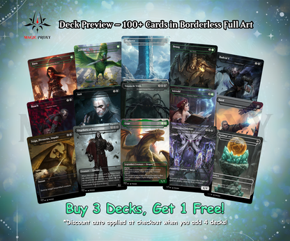 The Witcher Commander cEDH Deck - The Witcher Commander Magic Commander - Magic Proxy Deck with 160+ Unique Cards - Custom Cards MTG Proxy for Casual Play