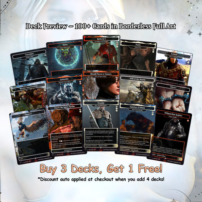 The Witcher Commander cEDH Deck - The Witcher Commander Magic Commander - Magic Proxy Deck with 160+ Unique Cards - Custom Cards MTG Proxy for Casual Play