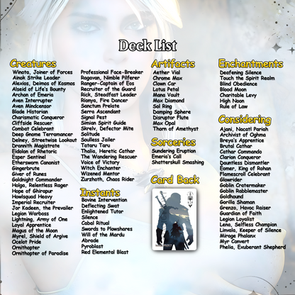 The Witcher Commander cEDH Deck - The Witcher Commander Magic Commander - Magic Proxy Deck with 160+ Unique Cards - Custom Cards MTG Proxy for Casual Play