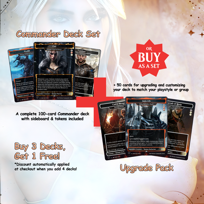 The Witcher Commander cEDH Deck - The Witcher Commander Magic Commander - Magic Proxy Deck with 160+ Unique Cards - Custom Cards MTG Proxy for Casual Play