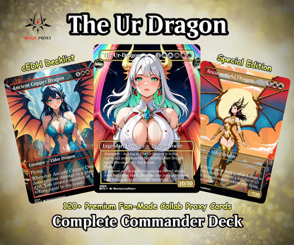 The Ur Dragon Commander cEDH Deck - The Ur Dragon Commander Magic Commander - Magic Proxy Deck with 150+ Unique Cards - Custom Cards MTG Proxy for Casual Play