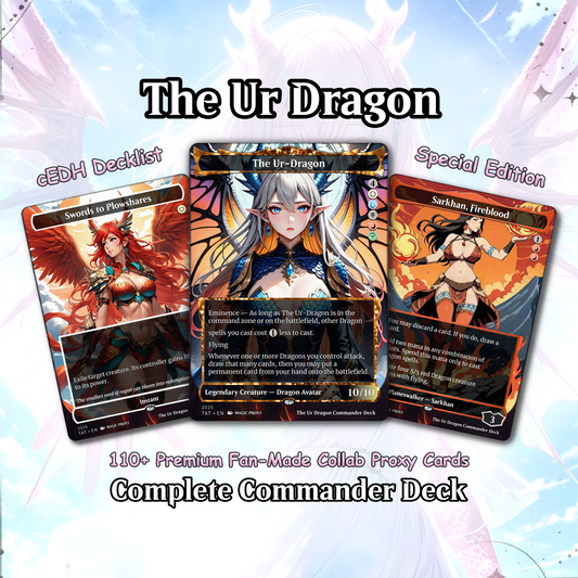 The Ur Dragon Anime Waifu Proxy Commander Deck Custom Proxy EDH Dragon Tribal English High Quality Cards
