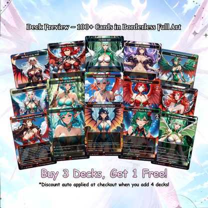The Ur Dragon Anime Waifu Proxy Commander Deck Custom Proxy EDH Dragon Tribal English High Quality Cards