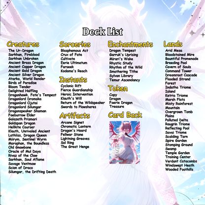 The Ur Dragon Anime Waifu Proxy Commander Deck Custom Proxy EDH Dragon Tribal English High Quality Cards