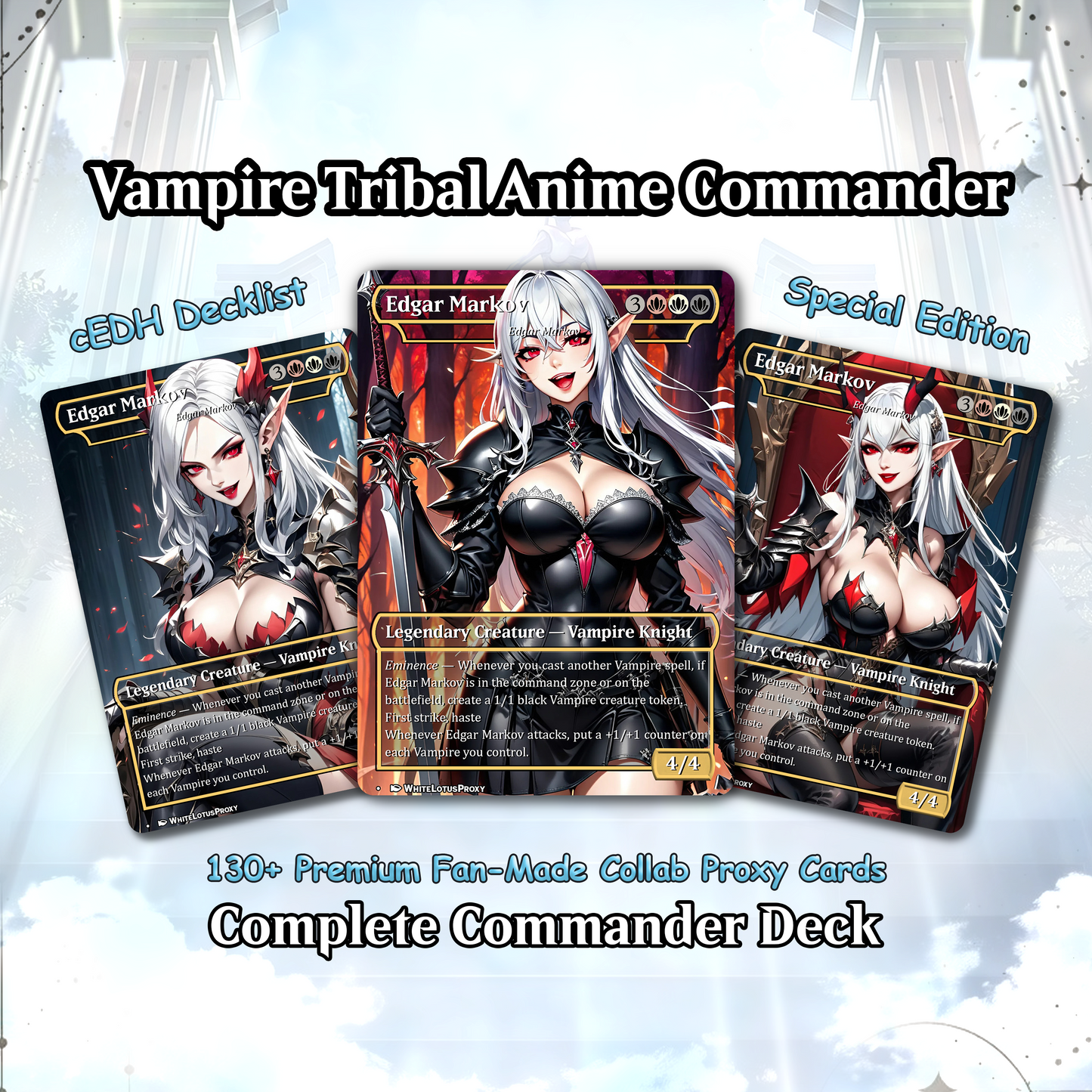 Vampire Tribal Anime Waifu Proxy Commander Deck Custom Proxy EDH High Quality Cards