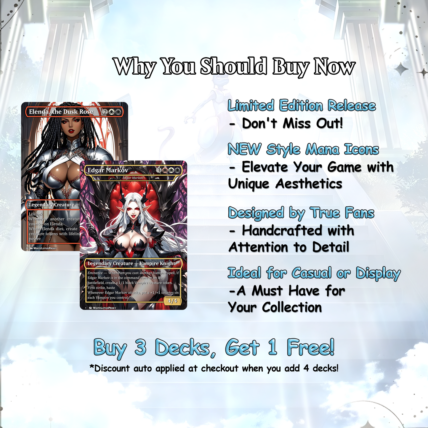 Vampire Tribal Anime Waifu Proxy Commander Deck Custom Proxy EDH High Quality Cards