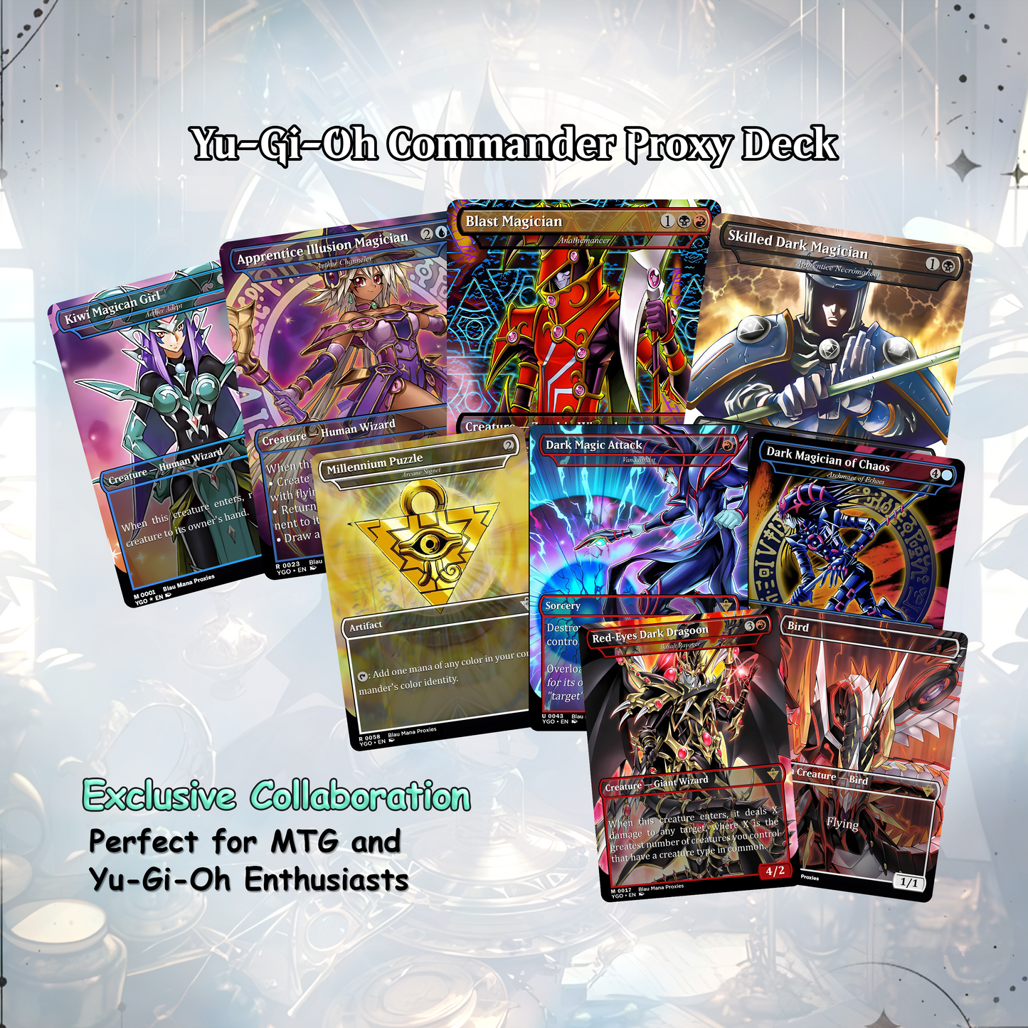 Yu-Gi-Oh MTG EDH Commander Proxy Deck - Dark Magic! - Wizards - 100 Cards, 8 Tokens - Magic - Gathering - Yugioh - Proxies - Orica