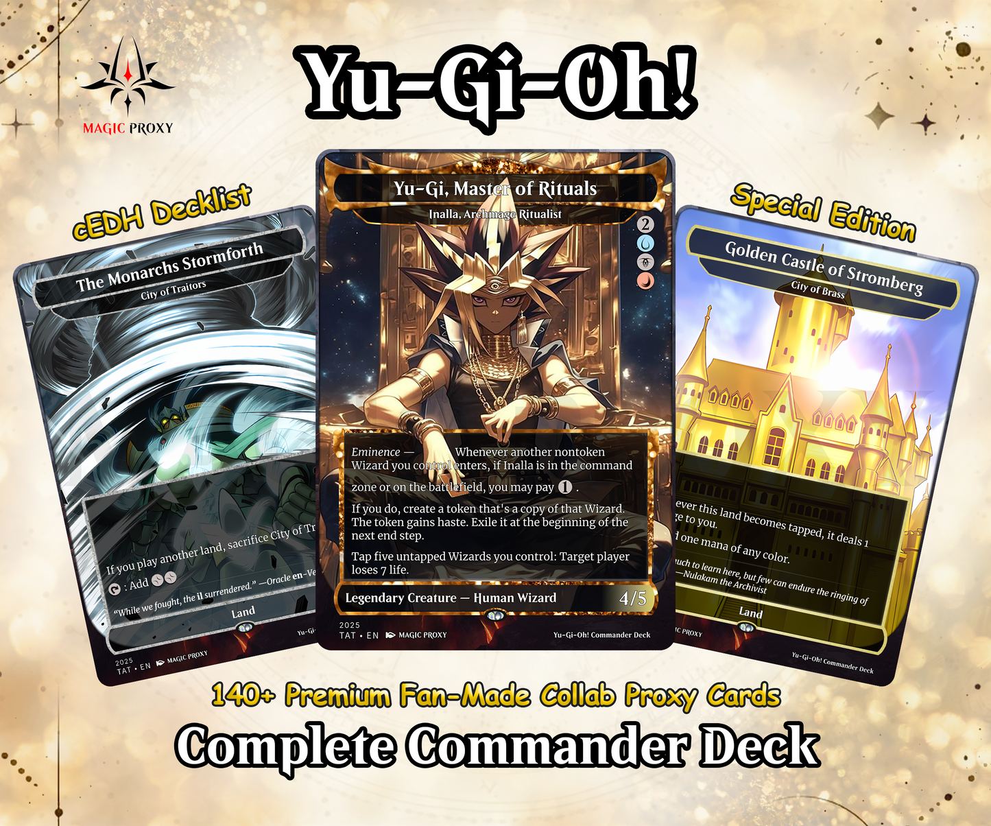 Yu-Gi-Oh! cEDH Deck - Yu-Gi-Oh Magic Commander - Magic Proxy Deck with 150+ Unique Cards - Custom Cards MTG Proxy for Casual Play