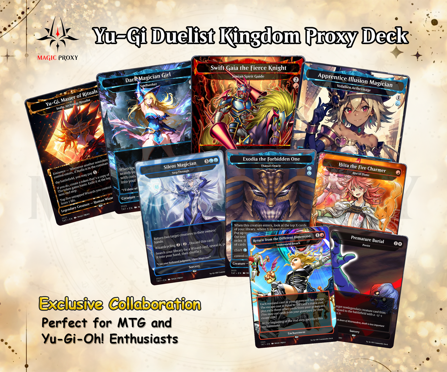 Yu-Gi-Oh! cEDH Deck - Yu-Gi-Oh Magic Commander - Magic Proxy Deck with 150+ Unique Cards - Custom Cards MTG Proxy for Casual Play