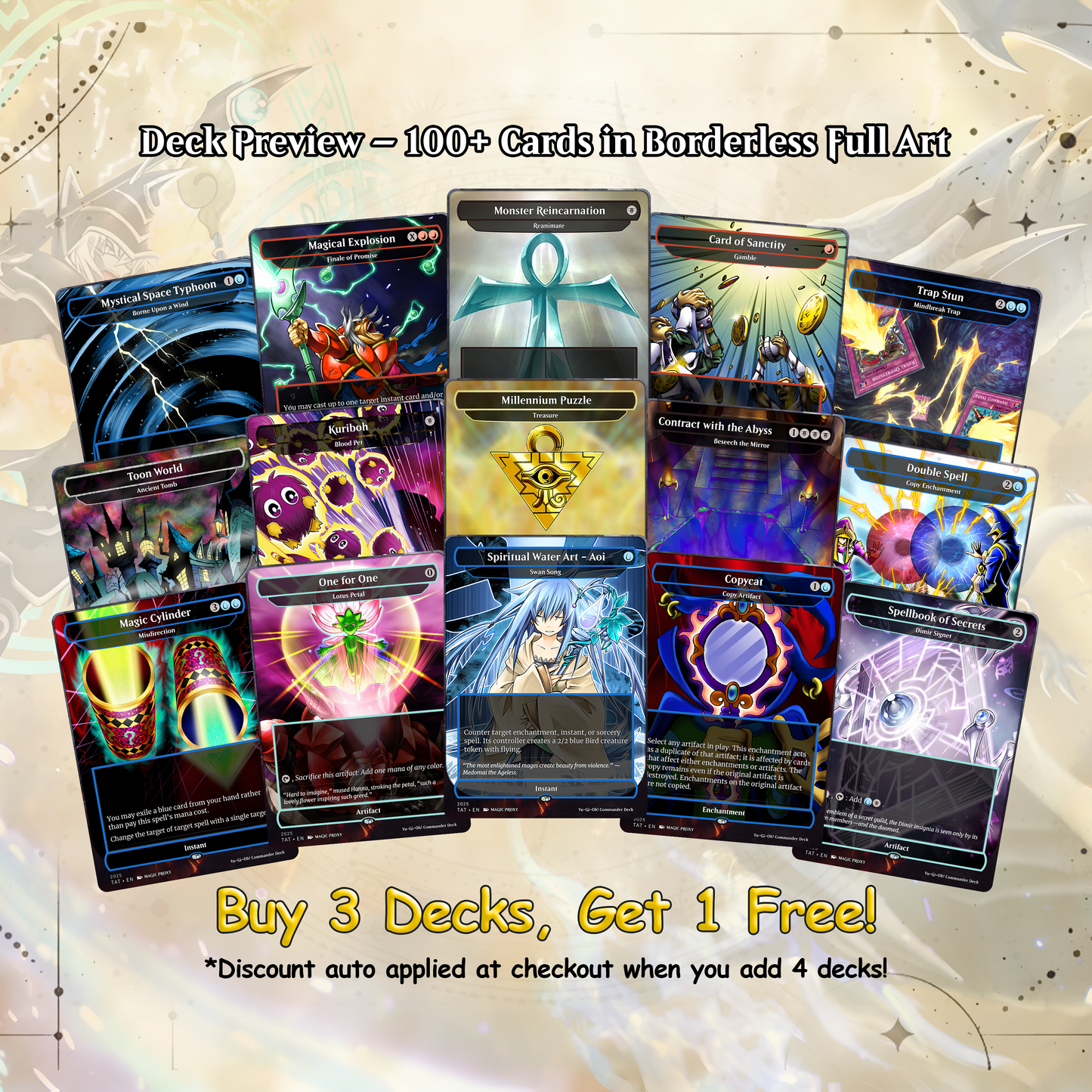 Yu-Gi-Oh! cEDH Deck - Yu-Gi-Oh Magic Commander - Magic Proxy Deck with 150+ Unique Cards - Custom Cards MTG Proxy for Casual Play